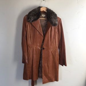 June Leather Jacket with Real Fur collar
